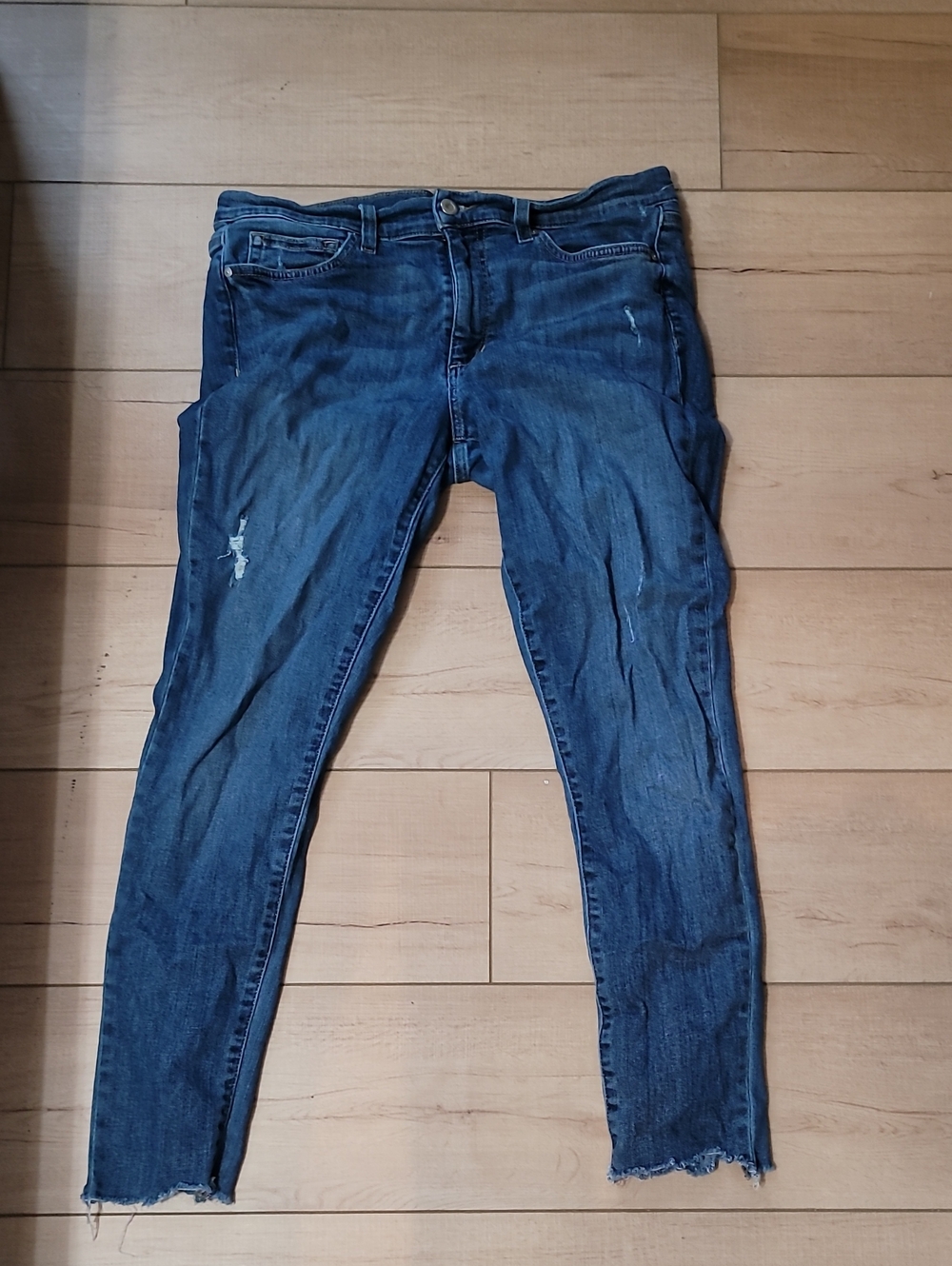 Joe's Jeans Skinny Distressed Dark Blue